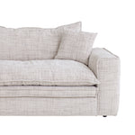 Bucha 3 Seater Fabric Sofa - Cream Sofa Iggy-Core