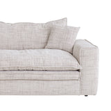 Bucha 3 Seater Fabric Sofa - Cream Sofa Iggy-Core