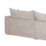 Bucha 3 Seater Fabric Sofa - Cream Sofa Iggy-Core