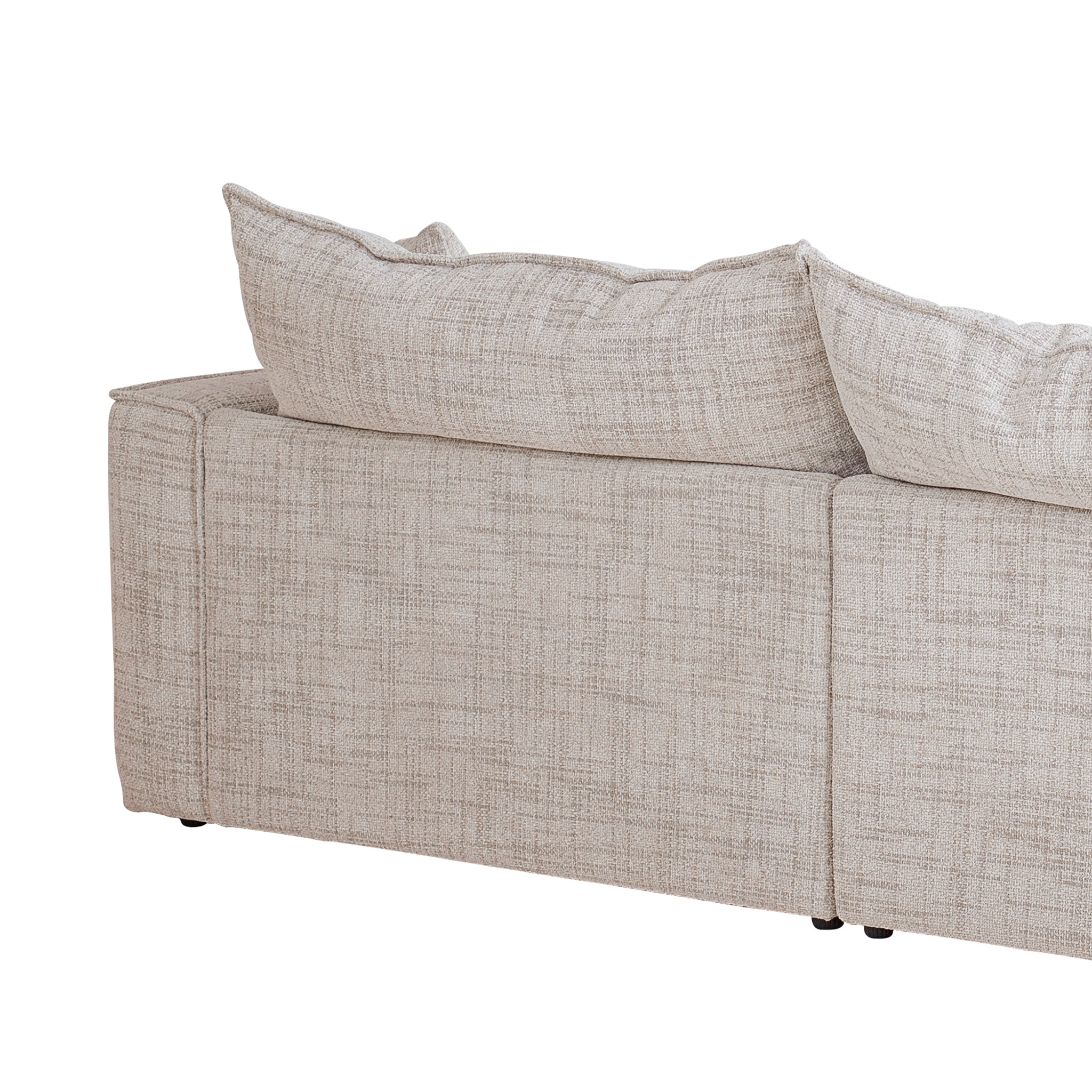 Bucha 3 Seater Fabric Sofa - Cream Sofa Iggy-Core