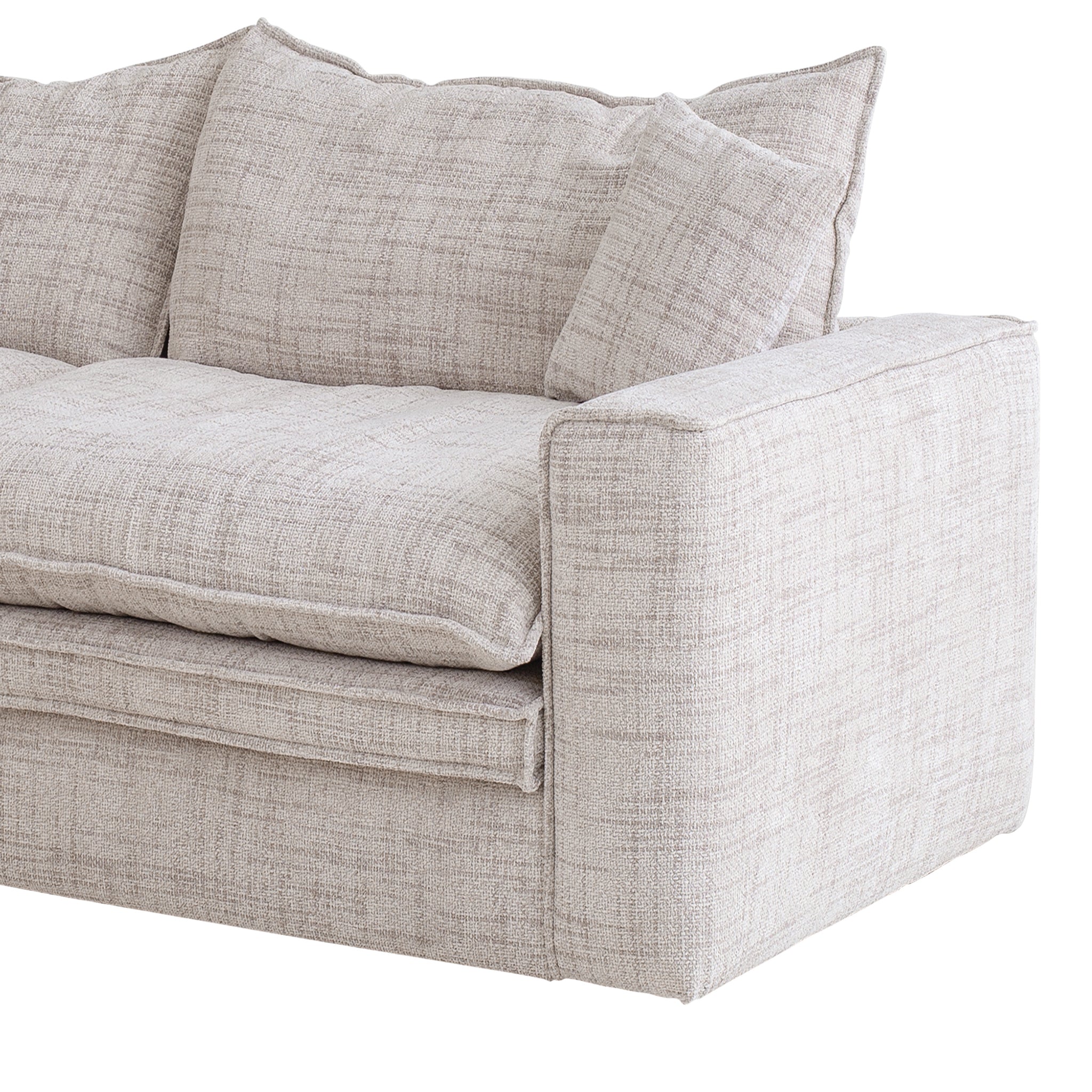 Bucha 2 Seater Fabric Sofa - Cream Sofa Iggy-Core