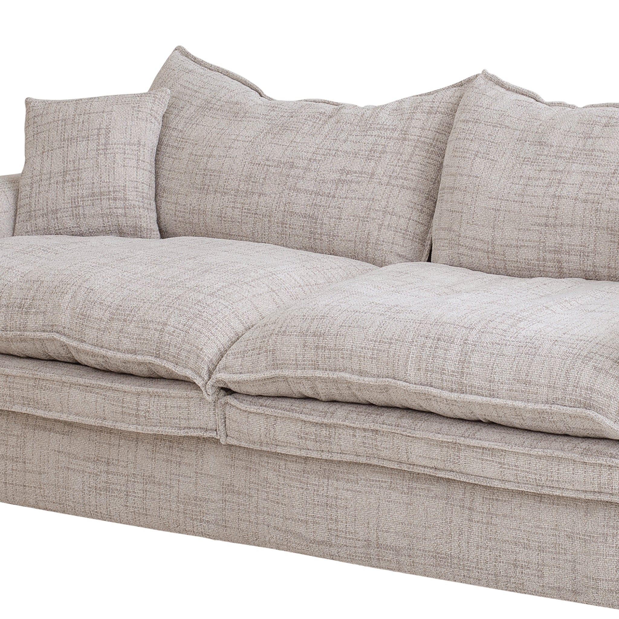 Bucha 2 Seater Fabric Sofa - Cream Sofa Iggy-Core