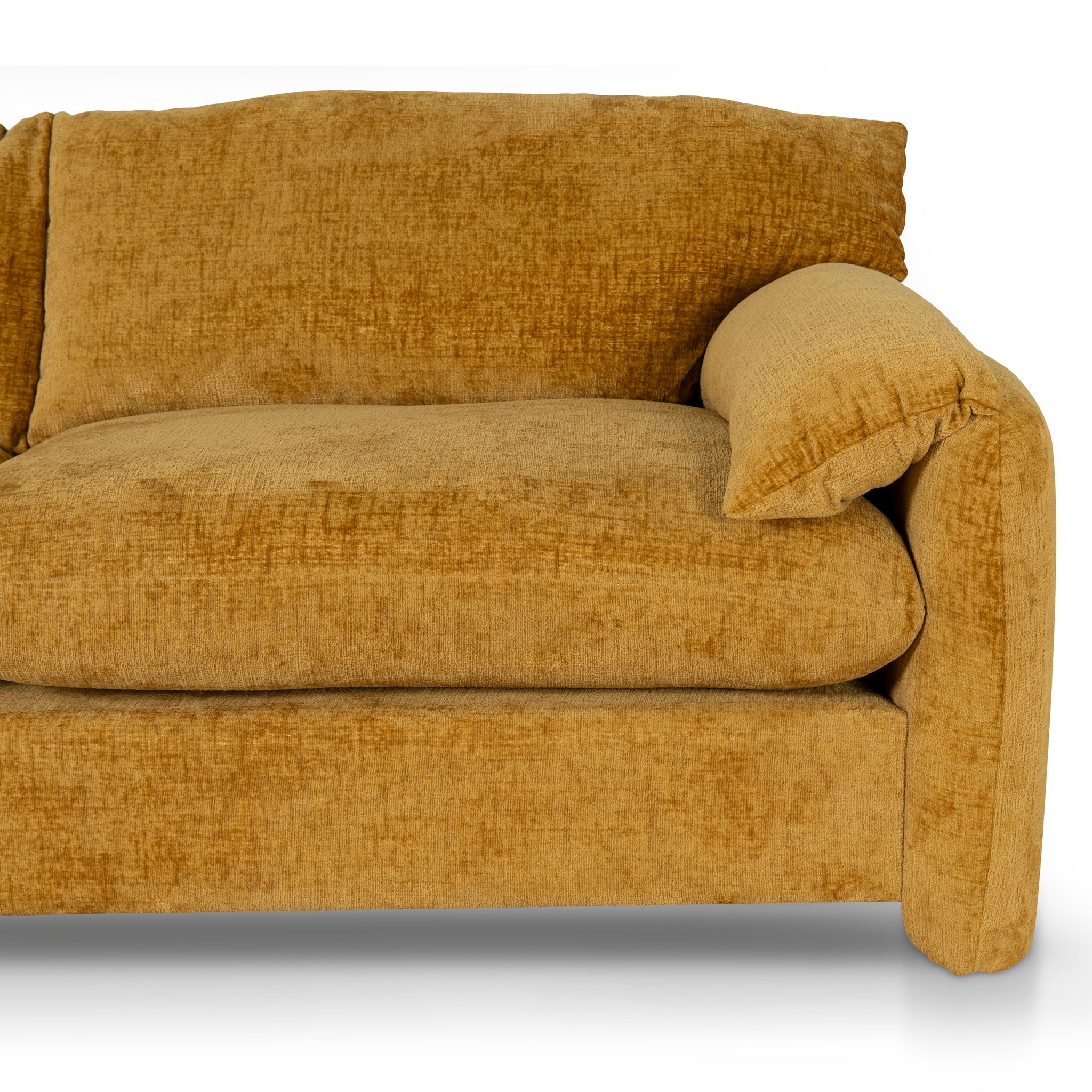 Jordie 3 Seater Fabric Sofa - Ochre - Last One Sofa Casa-Core