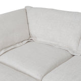 Daniyal 3 Seater Chaise Sofa - Pebble Beige Chaise Lounge K Sofa-Core