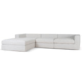 Daniyal 3 Seater Chaise Sofa - Pebble Beige Chaise Lounge K Sofa-Core