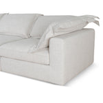 Daniyal 3 Seater Chaise Sofa - Pebble Beige Chaise Lounge K Sofa-Core