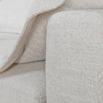 Daniyal 3 Seater Chaise Sofa - Pebble Beige Chaise Lounge K Sofa-Core