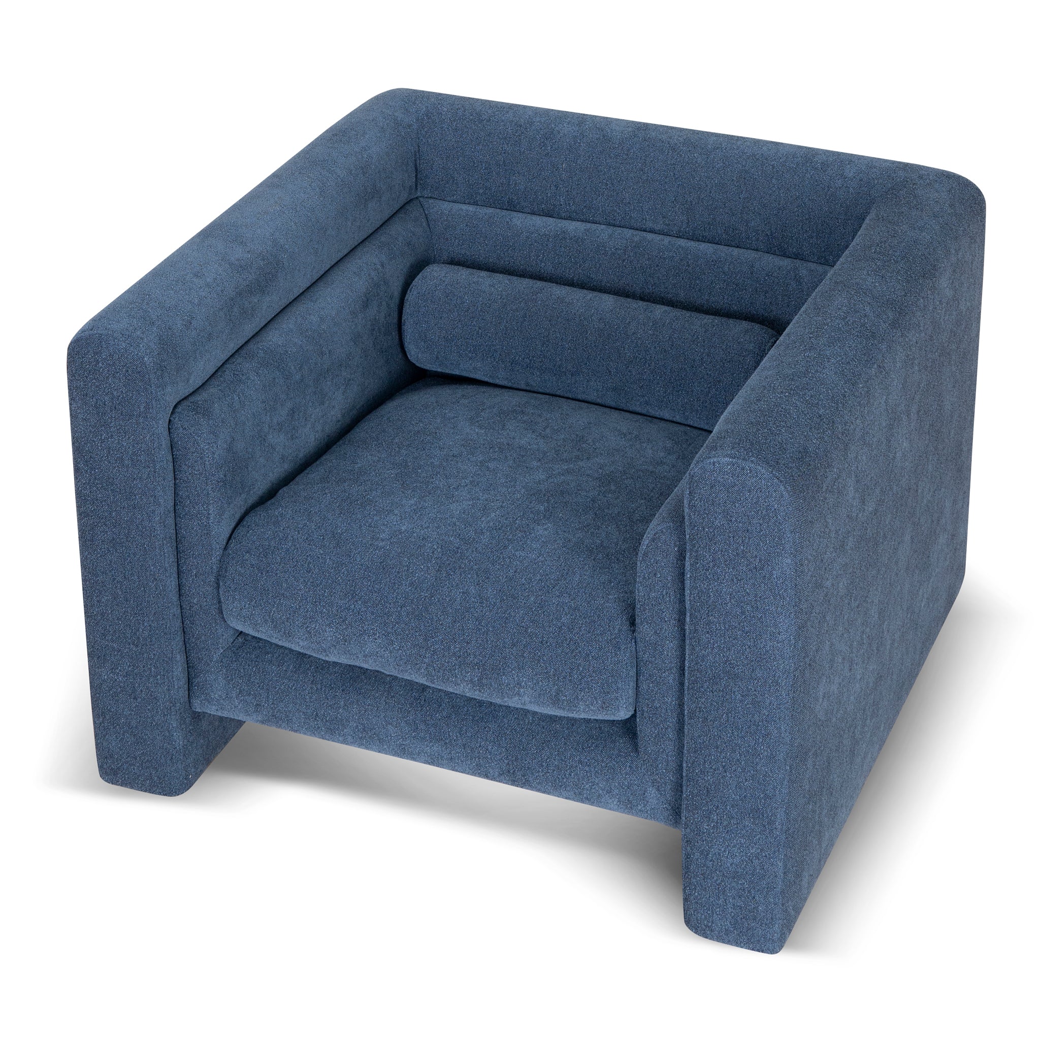 Dilipa Fabric Armchair - Navy Blue Armchair K Sofa-Core