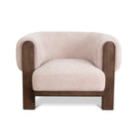 Montara Walnut Armchair - Blush Linen Armchair Nicki-Core
