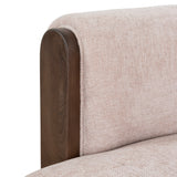 Montara Walnut Armchair - Blush Linen Armchair Nicki-Core