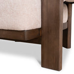 Montara Walnut Armchair - Blush Linen Armchair Nicki-Core