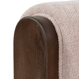 Montara Walnut Armchair - Blush Linen Armchair Nicki-Core