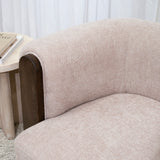 Montara Walnut Armchair - Blush Linen Armchair Nicki-Core