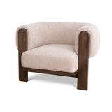 Montara Walnut Armchair - Blush Linen Armchair Nicki-Core