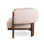 Montara Walnut Armchair - Blush Linen Armchair Nicki-Core