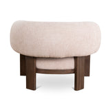 Montara Walnut Armchair - Blush Linen Armchair Nicki-Core