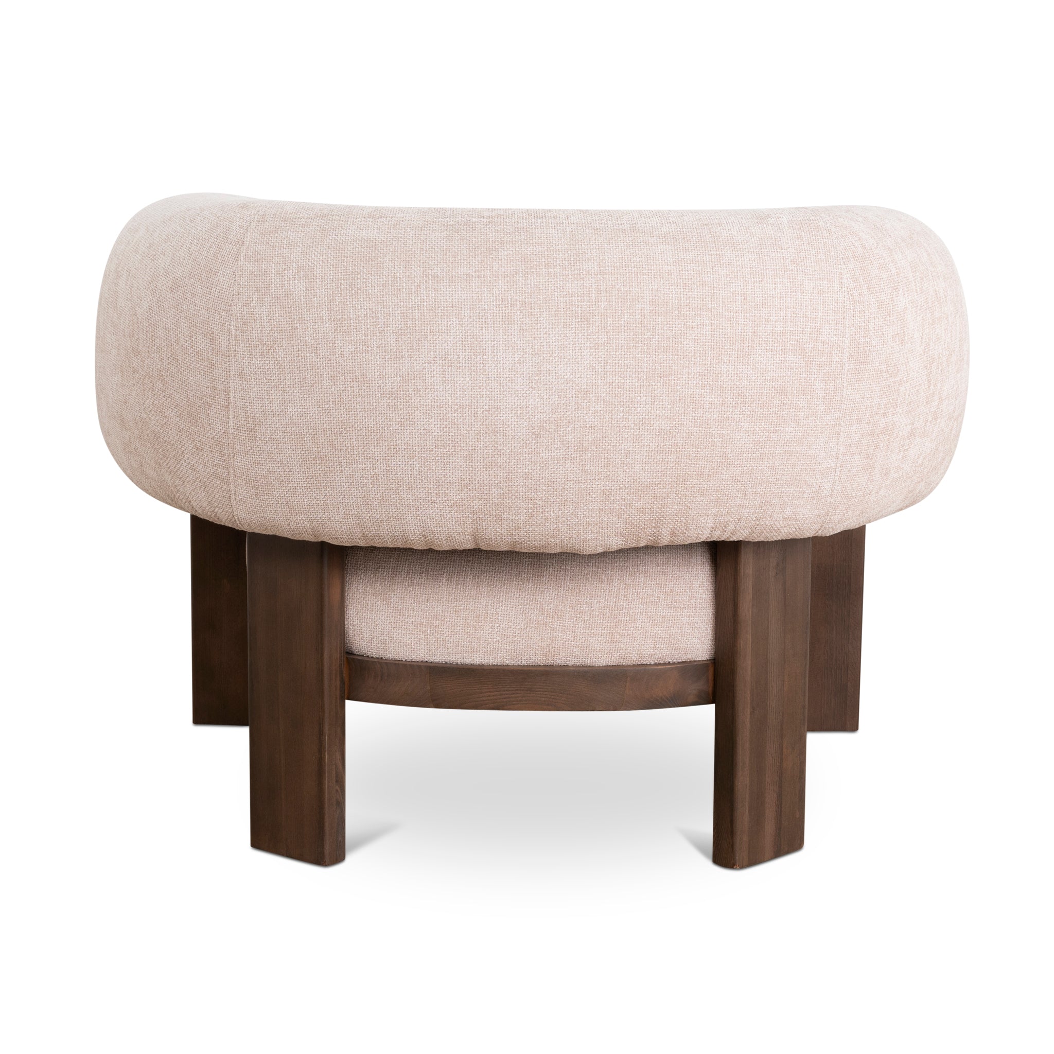 Montara Walnut Armchair - Blush Linen Armchair Nicki-Core