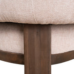 Montara Walnut Armchair - Blush Linen Armchair Nicki-Core