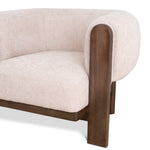 Montara Walnut Armchair - Blush Linen Armchair Nicki-Core