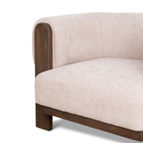 Montara Walnut Armchair - Blush Linen Armchair Nicki-Core