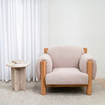 Ex Display - Luca Natural Armchair - Blush Linen Armchair Nicki-Core