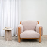 Ex Display - Luca Natural Armchair - Blush Linen Armchair Nicki-Core