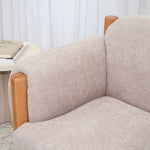 Ex Display - Luca Natural Armchair - Blush Linen Armchair Nicki-Core