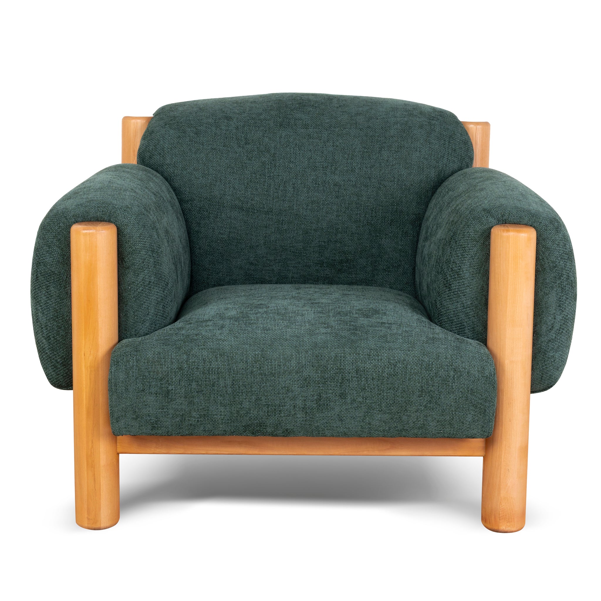 Luca Natural Armchair - Bush Green Armchair Nicki-Core
