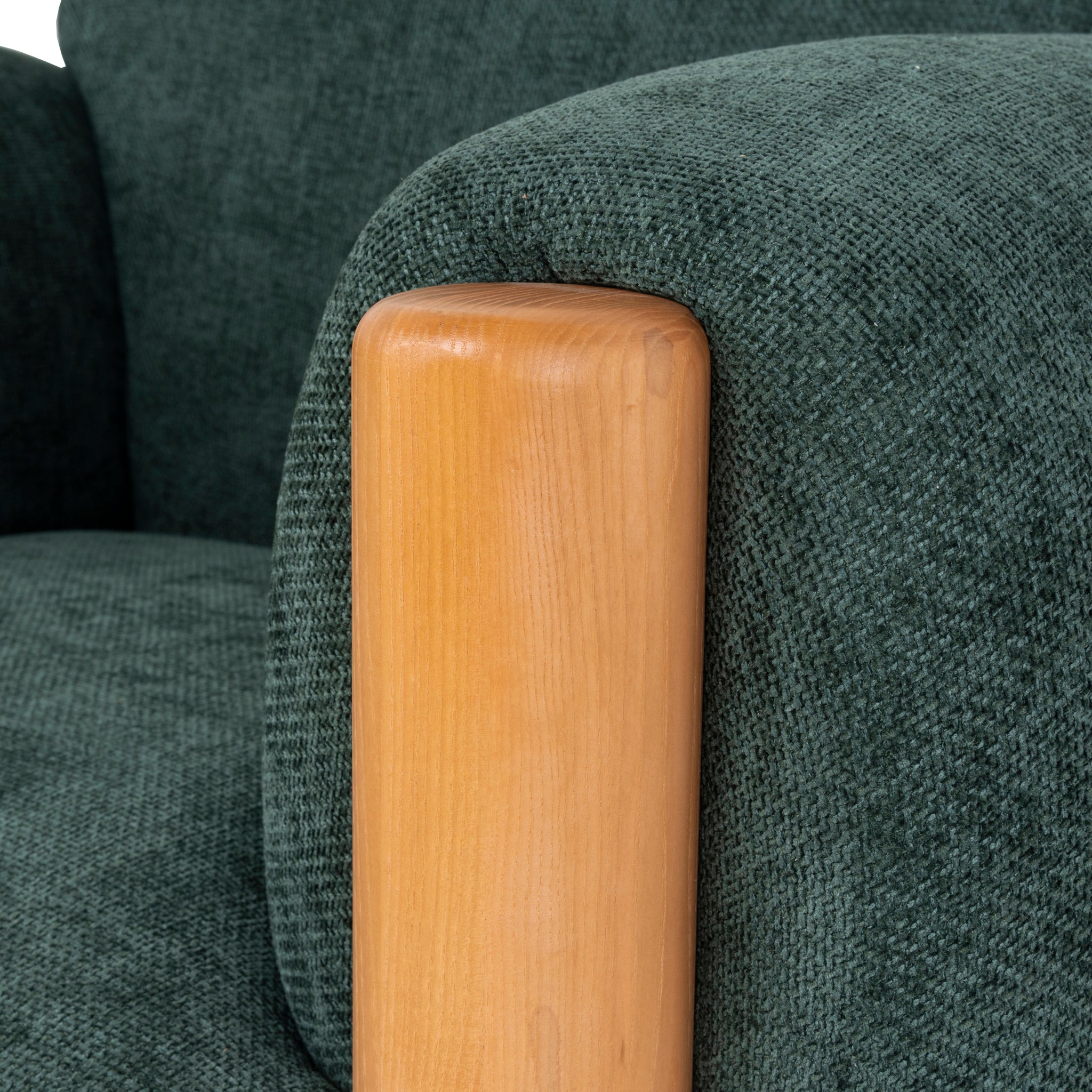 Luca Natural Armchair - Bush Green Armchair Nicki-Core