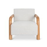 Ex Display - Lazycave Oak Armchair - Off White Boucle Armchair MYI-Core