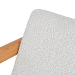 Ex Display - Lazycave Oak Armchair - Off White Boucle Armchair MYI-Core