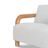 Ex Display - Lazycave Oak Armchair - Off White Boucle Armchair MYI-Core