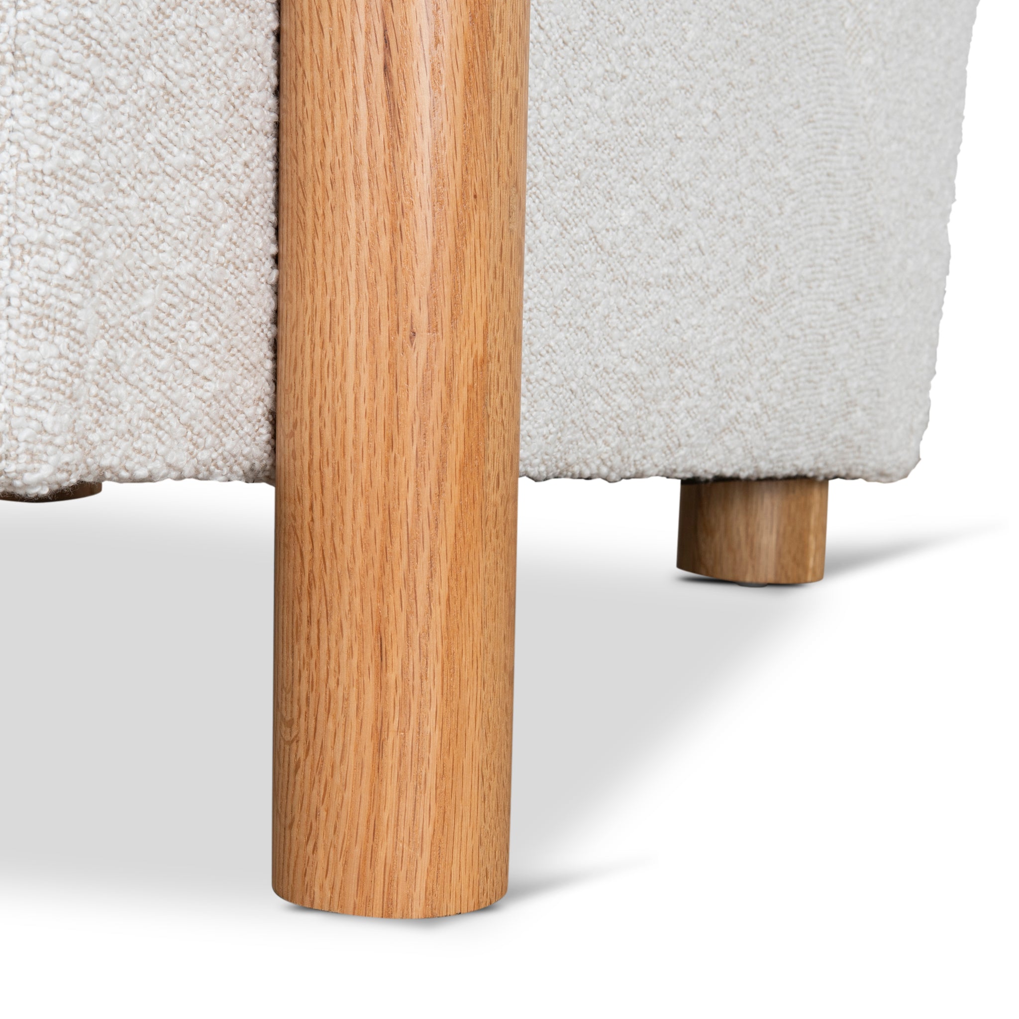 Ex Display - Lazycave Oak Armchair - Off White Boucle Armchair MYI-Core