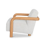 Ex Display - Lazycave Oak Armchair - Off White Boucle Armchair MYI-Core