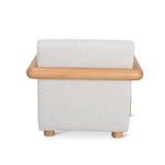 Ex Display - Lazycave Oak Armchair - Off White Boucle Armchair MYI-Core