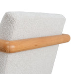 Ex Display - Lazycave Oak Armchair - Off White Boucle Armchair MYI-Core