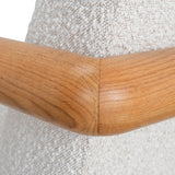 Ex Display - Lazycave Oak Armchair - Off White Boucle Armchair MYI-Core