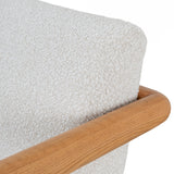 Ex Display - Lazycave Oak Armchair - Off White Boucle Armchair MYI-Core