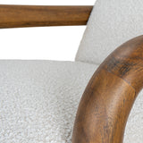 Lazycave Walnut Armchair - Off White Boucle Armchair MYI-Core