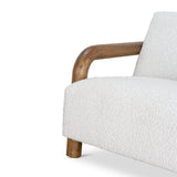 Lazycave Walnut Armchair - Off White Boucle Armchair MYI-Core