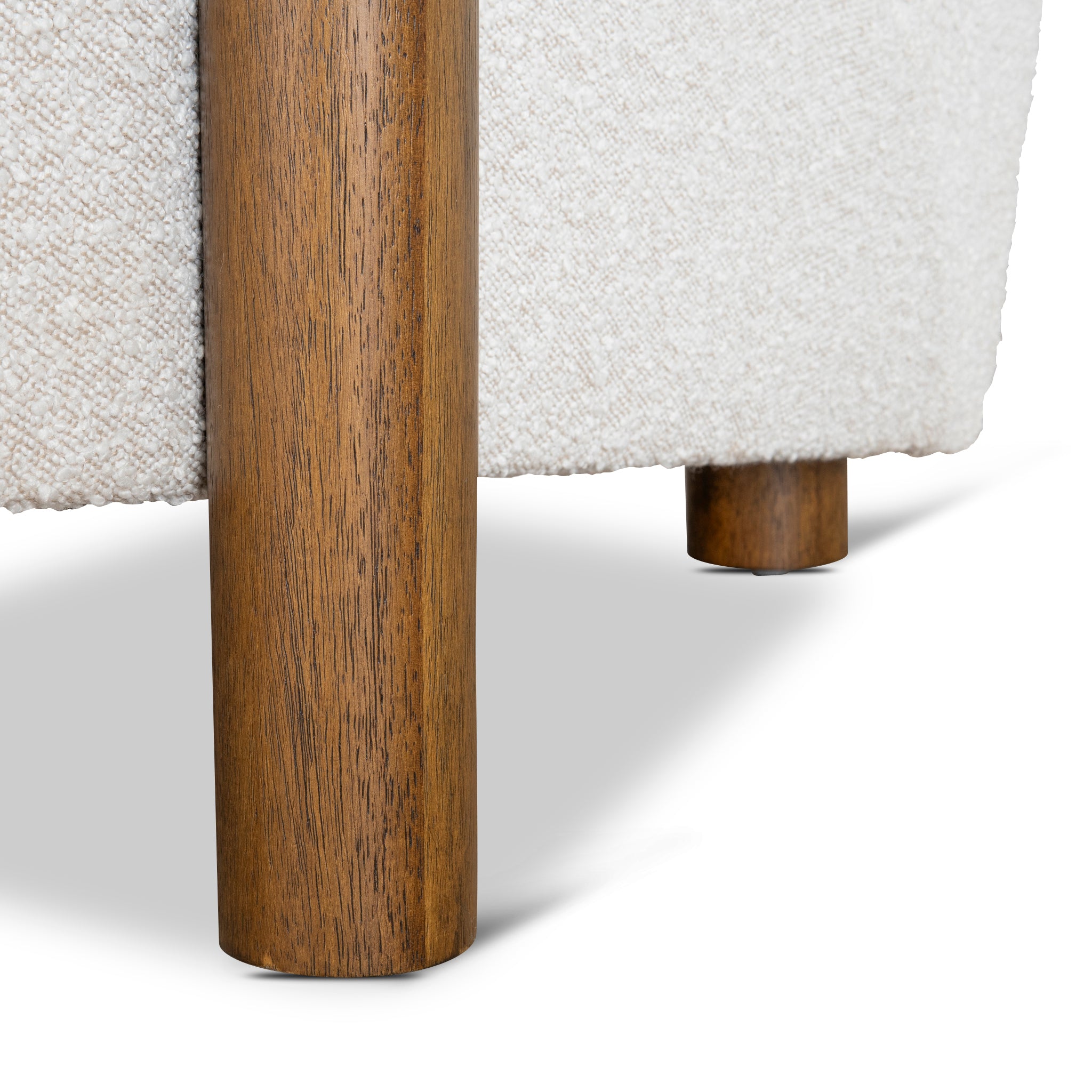 Lazycave Walnut Armchair - Off White Boucle Armchair MYI-Core