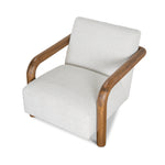 Lazycave Walnut Armchair - Off White Boucle Armchair MYI-Core