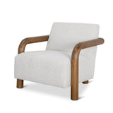 Lazycave Walnut Armchair - Off White Boucle Armchair MYI-Core