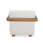 Lazycave Walnut Armchair - Off White Boucle Armchair MYI-Core