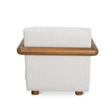 Lazycave Walnut Armchair - Off White Boucle Armchair MYI-Core