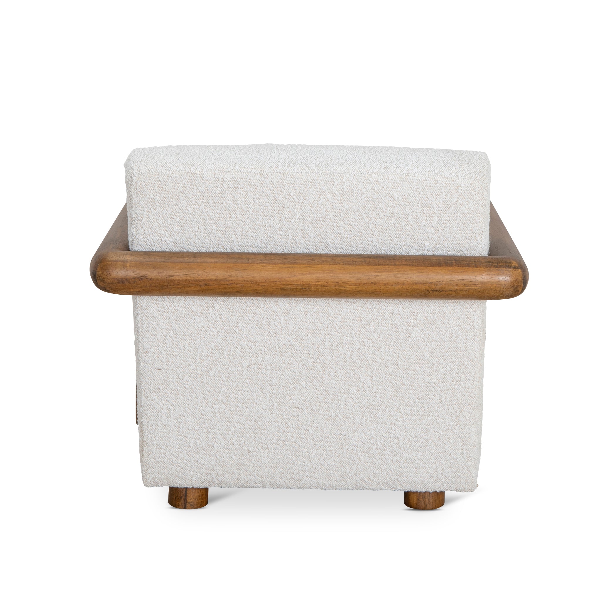 Lazycave Walnut Armchair - Off White Boucle Armchair MYI-Core