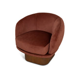 Odin Fabric Swivel Armchair - Soft Rust Armchair Casa-Core
