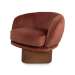Odin Fabric Swivel Armchair - Red Bronze Armchair Casa-Core