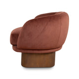 Odin Fabric Swivel Armchair - Red Bronze Armchair Casa-Core