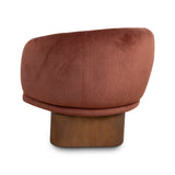 Odin Fabric Swivel Armchair - Red Bronze Armchair Casa-Core